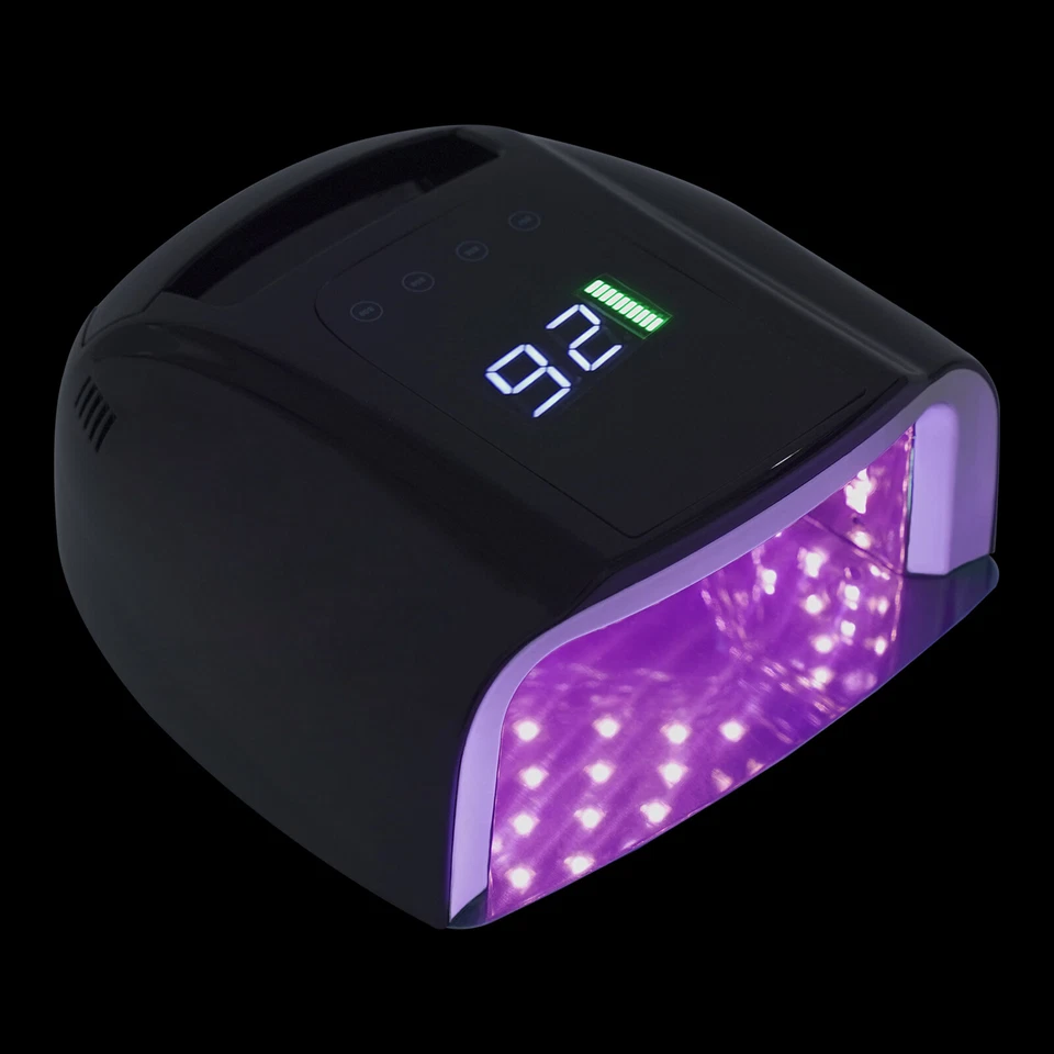 Lámpara de uñas LED recargable con secador de curado de gel inalámbrico profesional 96W Foto 4 de 4
