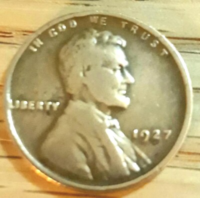 1927 Lincoln Wheat Penny No Mint Mark With Errors In The Rim & DDO