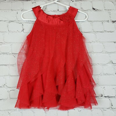 Christmas Dress Glitter Ruffles 18m | eBay