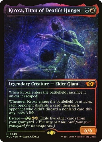 Magic MTG Kroxa Titan of Death's Hunger Serialized #405/500 Foil