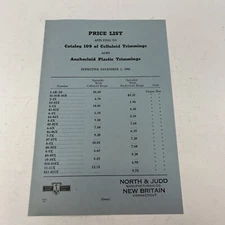 North & Judd Anchor Brand Trimmings Price List Catalog 109 1941 Spreaders Rings