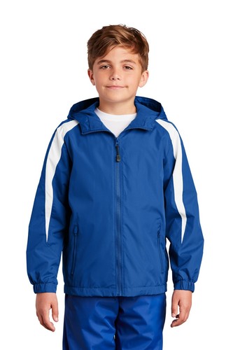 Sport-Tek YST81 Youth 100% Polyester Fleece-Lined Top Colorblock Jacket - Picture 33 of 37