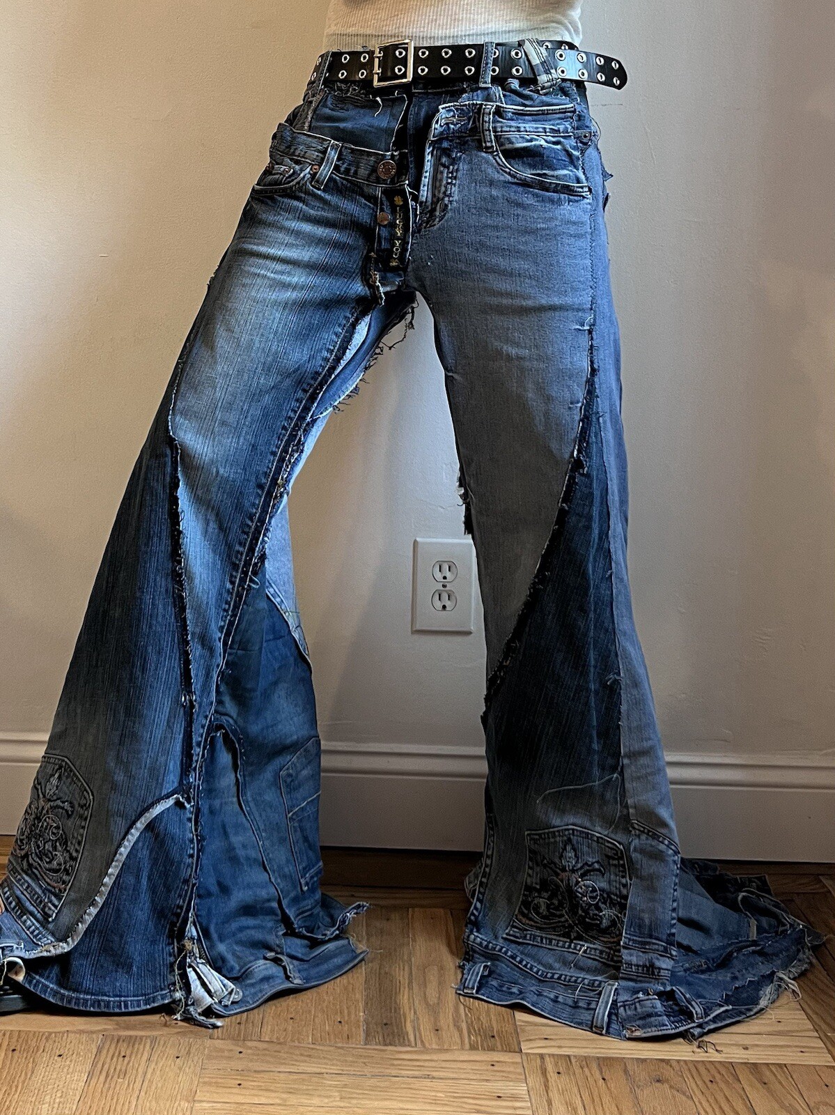 Handmade Vintage Designer Patchwork Pants - image 3