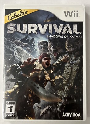 Nintendo Wii Game Cabela's Survival Shadows of Katmai Mountains Complete! CIB!