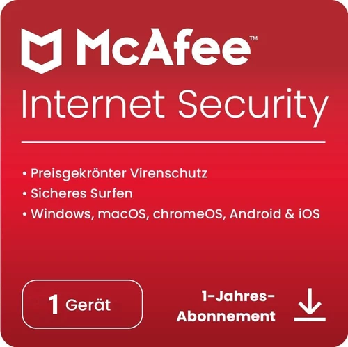 McAfee AntiVirus / Internet Security 2025 | 1 PC 1 Jahr ☀️☀