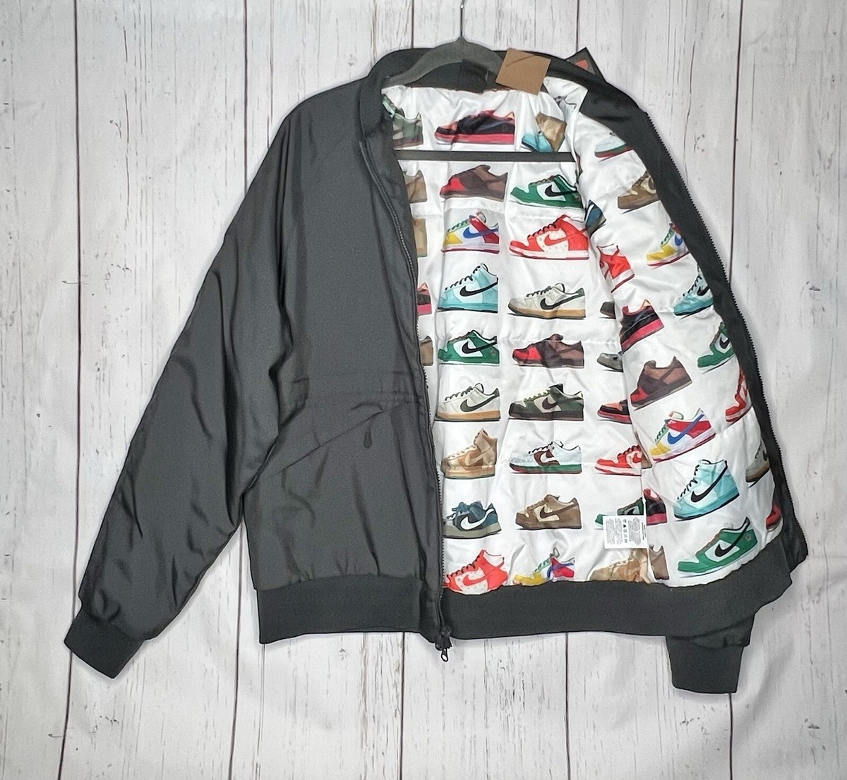 Size L - Nike SB ISO Dunk Bomber Jacket Dark Smoke Grey