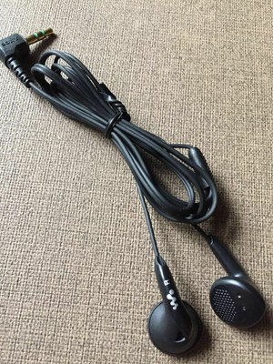 Sony MDR-E808 Earbuds Headphones Stereo Earphones TRS Asymmetrical 3.5mm Black | eBay