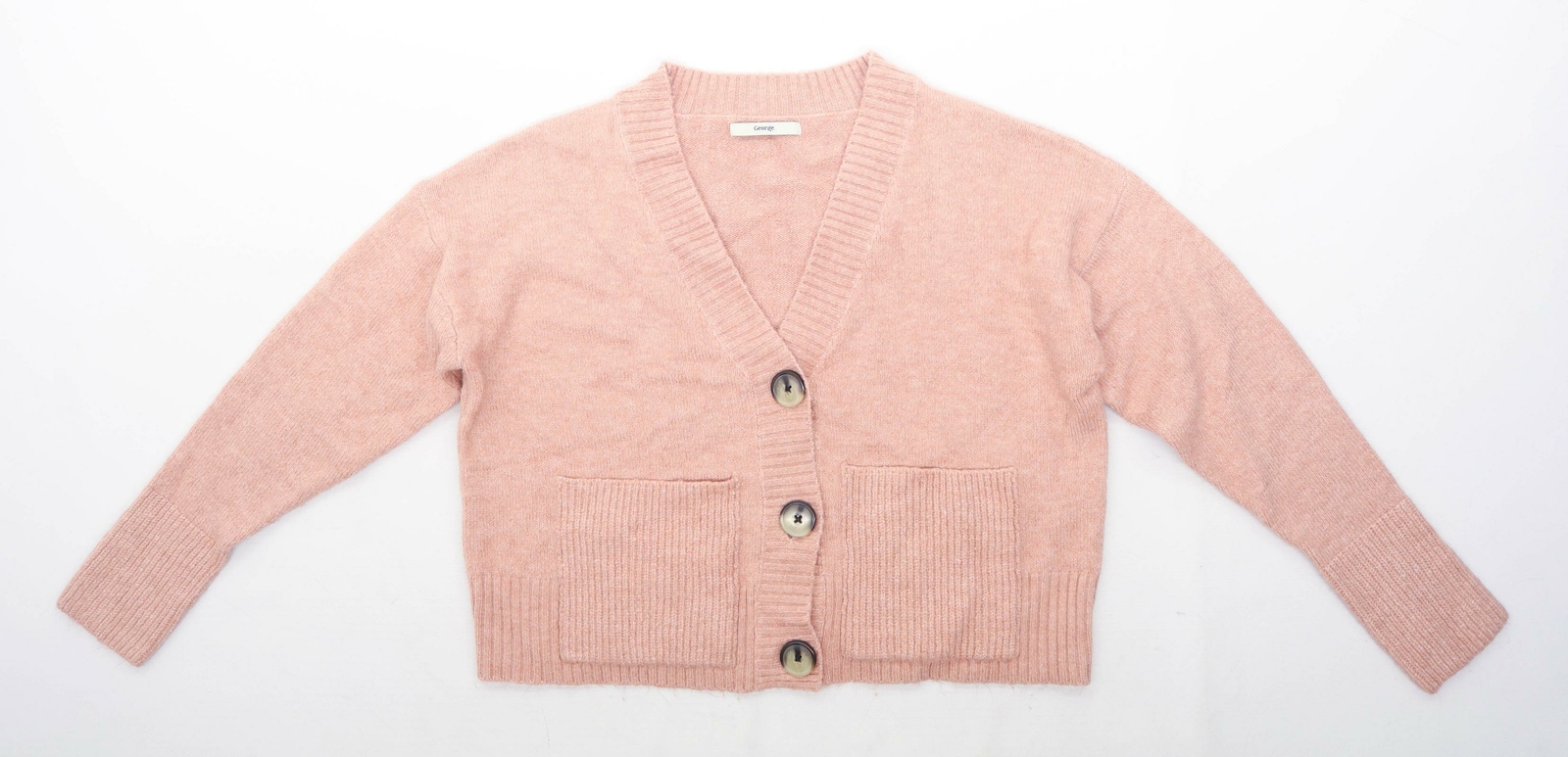 George Womens Size L Pink Cardigan 