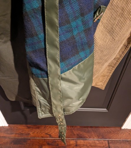 Vintage Willis & Geiger Mens Green Waxed Riders Trench Coat w/ Flannel Lining XL - Picture 23 of 24