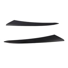 Black Front Headlight Eyelid Molding Trim Strip LH+RH For Honda Civic 2022-2023