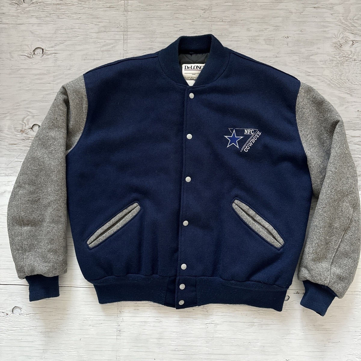 Vintage 90s NFL Delong Dallas Cowboys Wool Football Jacket Vintage 90s NFL Delong Dallas Cowboys Wool Football Jacket