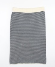 Skunkfunk Women’s Black Striped Pencil Skirt Size S Knee Length Stretch