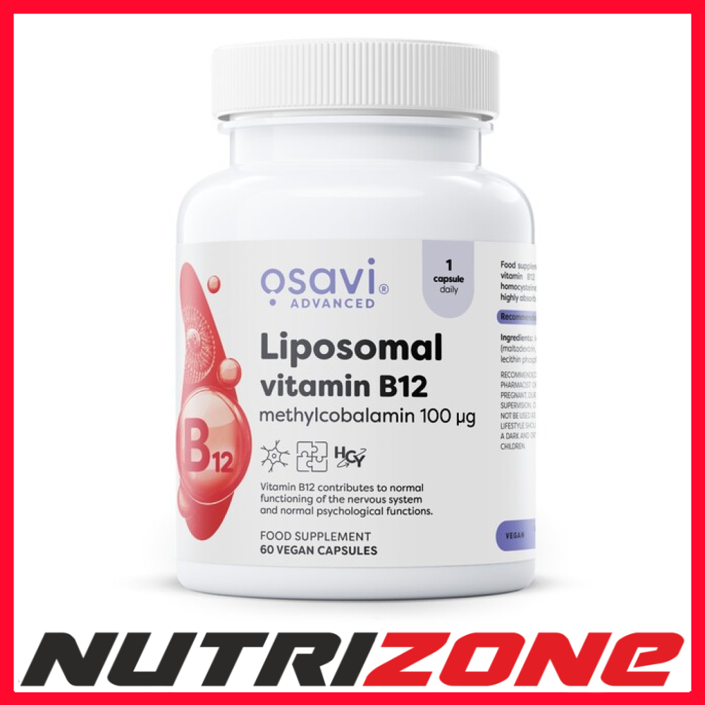 Osavi Liposomal Vitamin B12, Methylcobalamin 100mcg - 60 vegan caps