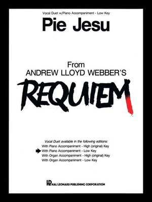 Pie Jesu Requiem for Low Voice Vocal Duet Classical Piano Sheet Music Lyrics