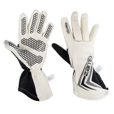 Zamp RG20001L, ZR-60 Racing Gloves, White, Large, SFI 3.3/5, 2-Layer