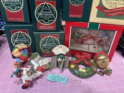 Hallmark Keepsake Collector's Club Vintage Ornament Lot 1987-1992