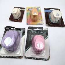 Scrapbook Paper Craft Punches Lot of 5 Various Brands Shapes  Sizes