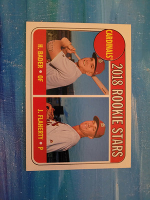 2018 Topps Heritage - Rookie Stars #136 Jack Flaherty, Harrison Bader (RC)
