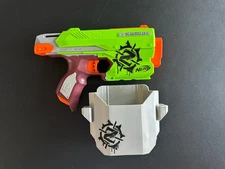 Nerf Zombie Strike Sidestrike Pistol Blaster W/Holster