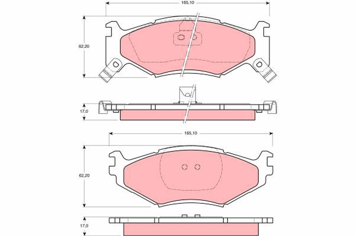 Front TRW-OE GDB1157 Brake Pad Set, disc brake for CHRYSLER,DODGE