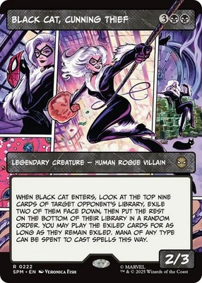 Black Cat, Cunning Thief (Borderless) - 222 - Marvel's Spider-Man - NM