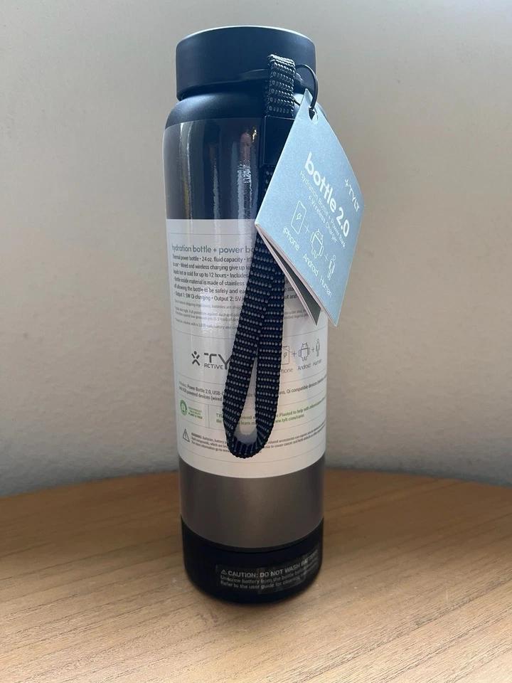 TYLT Power Bank Botella Acero Inoxidable 2.0 (24oz)+ Cargador Inalámbrico ¡CALIENTE O FRÍO! Foto 2 de 4
