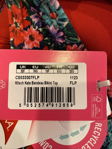 Nuevo con etiquetas Top Curvy Kate Swim Kitsch Kate CS033307FLP Floral 32F Reino Unido - Imagen 6 de 6