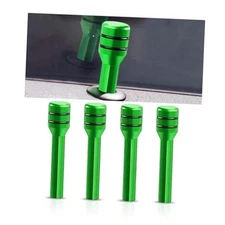 4PCS Car Door Lock Knobs, 1.96×0.47 Inch Door Lift Bolt Auto Inner Door Green