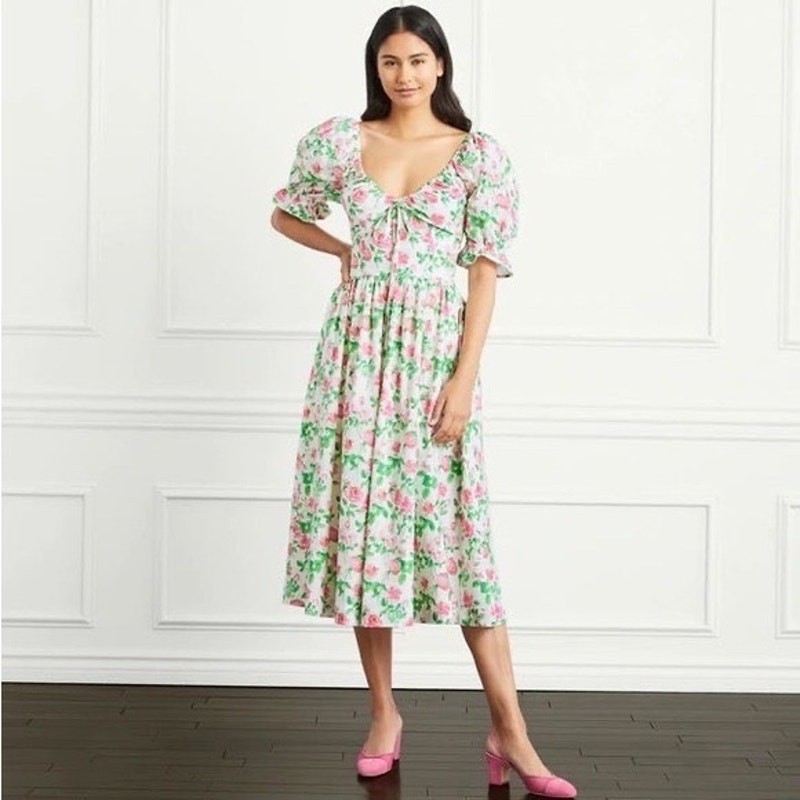 NWT Hill House Ophelia Dress in Pink Rose Floral size XXL
