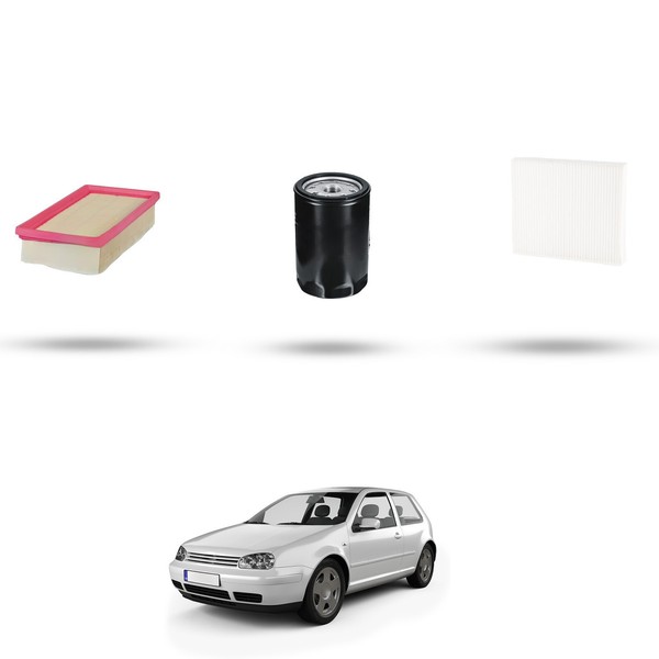 Hoffcar Set Service - 3 Filter Kompatibel Mit VW Golf IV (1J1 1J5) 1.8 20V Tu-image