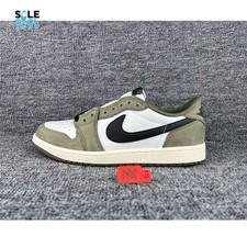 Nike Air Jordan 1 Low OG Medium Olive Men  s Shoes HQ6998-200
