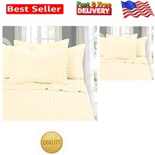 Breathable 1500 TC Fade-Resistant Ivory Sheet Set for Ultimate Sleep Luxury