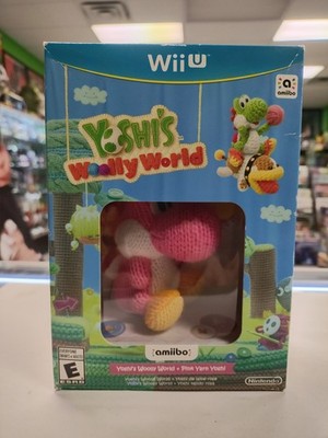 NINTENDO YOSHI'S WOOLLY WORLD FACTORY SEALED YARN YOSHI AMIIBO & GAME NIB WII U 