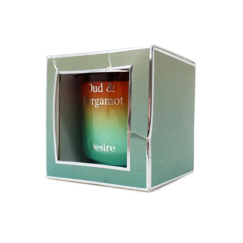 Clearance Scented Candle Glass Jar Oud & Bergamot 36 hr Burn Time Home Décor - Picture 4 of 4