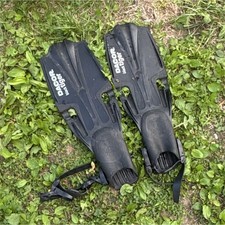 Dacor Viper Scuba Diving Fins Pair - Black w/ Adjustable Heel Straps