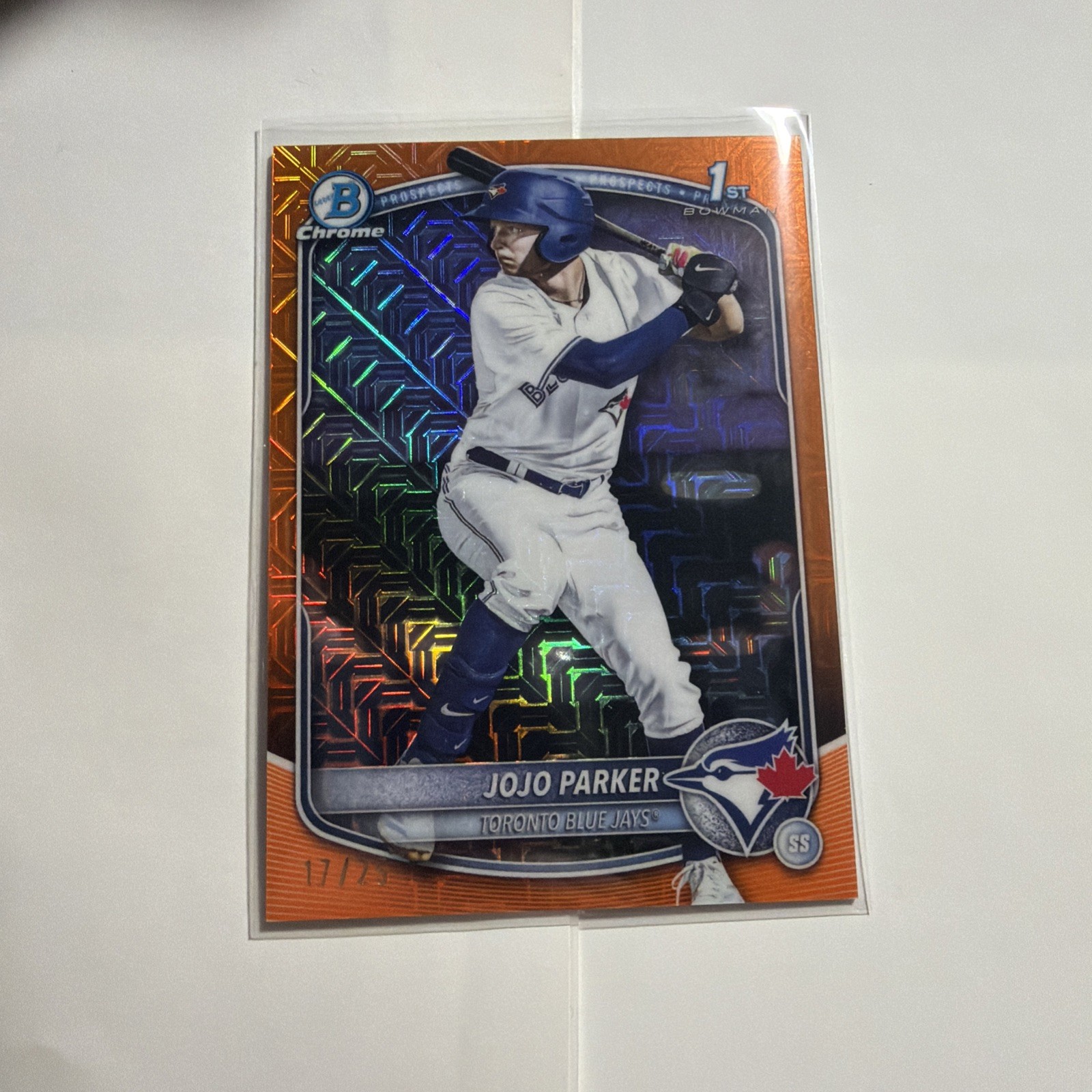JOJO PARKER 2025 BOWMAN CHROME DRAFT 1ST ORANGE MOJO REFRACTOR /25 BDC-8