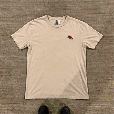 H&M Divided Men s Beige Solid Crew shirt(small stain in the back )