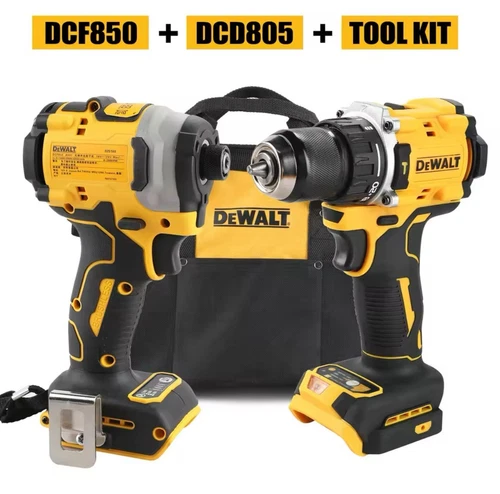 DeWalt Combination DCF850 DCD805 Brushless Cordless Drills Electric Power Tools