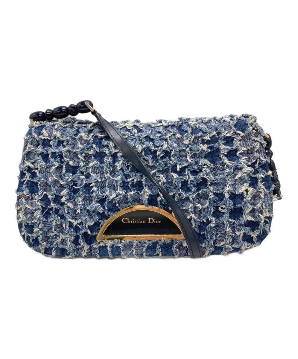 DIOR Malice Pearl Blue Navy Denim Shoulder Bag | eBay