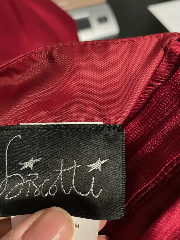 Biscotti Dress Girls 14 Red Satin Rosette Party Holiday Fit Flare Formal Y2K - Image 4 of 4