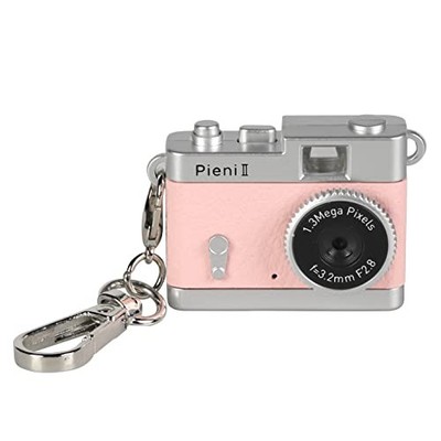Kenko Pieni II Digital Toy Camera Peach Keychain Set 1.3MP Photo Video microSD