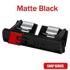 Audi S Line Grill Emblem 3D Metall Chrom Schwarz Logo für A3 A4 A5 A6 Q5 Q7 TT