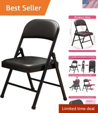 Portable Stackable Folding Chair with Ergonomic Cushion - Indoor/Outdoor Use