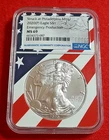 2020 (P) American 1 Oz. Silver Eagle MS69 - Emergency Production - NGC Flag Core