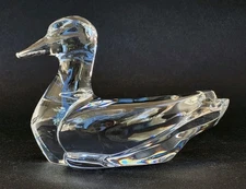 Superbe SCULPTURE CANARD en CRISTAL signé BACCARAT