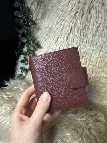 Moterm Planner Three Ring Mini Binder Wallet Maroon Leather Organizer Journal A9