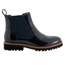 Softwalk Indy S2251-416 Womens Blue Wide Leather Chelsea Boots