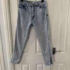 Vintage 80s Marciano For Guess Acid Wash  Distressed Jeans Size 29 Ankle Zipper