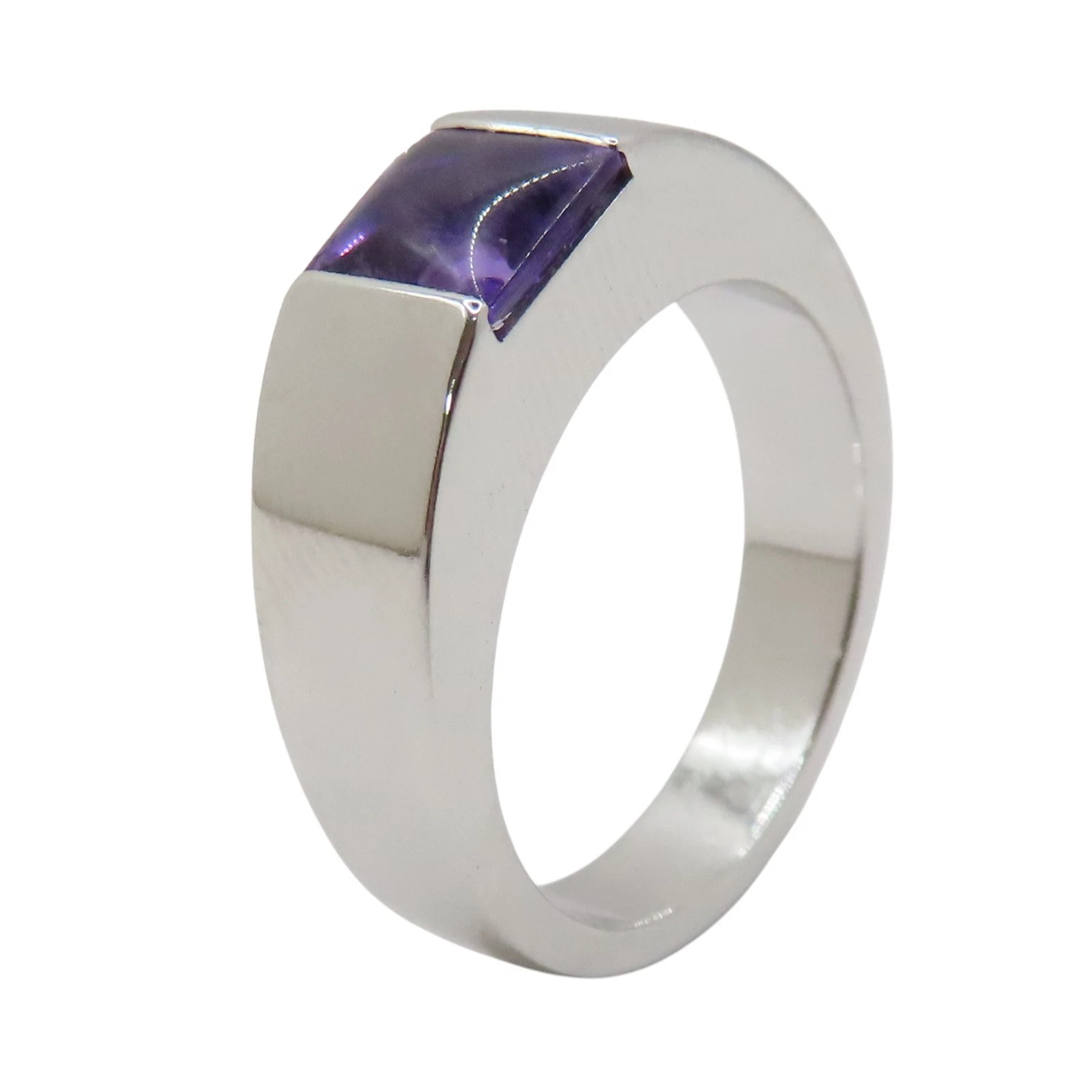 Cartier Tank Ring Amethyst 18k White Gold