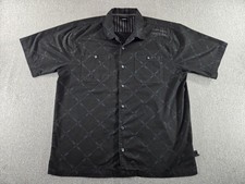 Harley Davidson Shirt Men&rsquo;s XL Black Short Sleeve Button Up Motorcycle Top